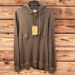 NWT! Weatherproof Vintage Waffle Knit Hoodie - Brown - Size: L